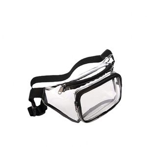 Custom Logo Outdoor Sports Running Crossbody Travel Storage Transparent Waterproof PVC Waist Bag - Product Image 1