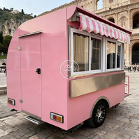 Chariot Alimentaire 2026, Chariot de Vente de Boissons Mobile Extérieur, Remorque Fast Food Personnalisée, Camion Restaurant avec Cuisine Complète