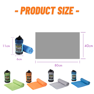 Lot de serviettes de sport en <span class=keywords><strong>microfibre</strong></span> personnalisables avec logo, séchage rapide, absorbantes, avec sac de transport en filet pour athlètes, natation et fitness - Product Image 2