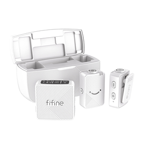 <span class=keywords><strong>FIFine</strong></span> M9ไมโครโฟนไร้สายแบบพกพา, 2.4G C ตัดเสียงรบกวนพลาสติกสำหรับโทรศัพท์มือถือกล้อง Vlog - Product Image 1