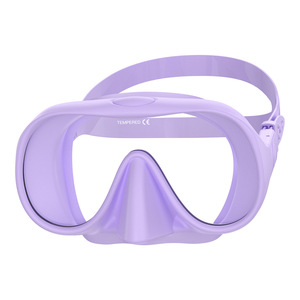Rahmenlose Maske - Neopren-Einzelglas für Tauchen und Schnorcheln, Pink, Klein, Gehärtetes Glas - Product Image 1