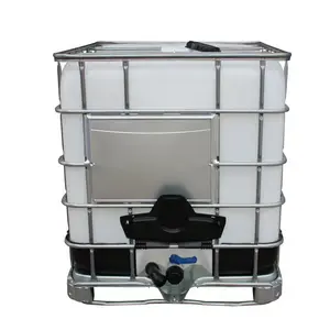 HDPE 1000L Plastic Water Tank IBC Chemical Storage Container Square Water Bucket With Iron Frame