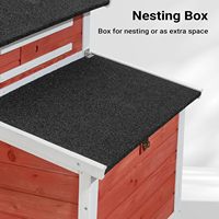 Poulailler en bois de style extérieur avec enclos en grillage extensible, bac de nettoyage intégré, résistant aux intempéries, pour poules et volailles, usage en ferme et jardin