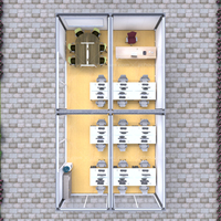 Conteneur de bureau préfabriqué portable pour chantier, 40 pieds, 20 pieds, prix kit, bureau mobile de luxe préfabriqué 20 pieds pour la maison