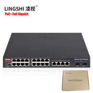 สวิตช์อีเธอร์เน็ตแบบไม่มีการจัดการ Gigabit 16 พอร์ต POE พร้อมพอร์ตอัปลิงค์ Gigabit RJ45 จำนวน 4 พอร์ต และพอร์ต SFP 1000M จำนวน 2 พอร์ต รองรับ POE 48V 300W พร้อมระบบตรวจจับอัจฉริยะ - Product Image 1