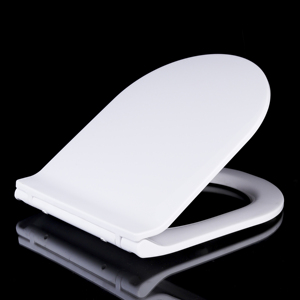Asiento de Inodoro en Forma de U de PP de 360x470 mm, <span class=keywords><strong>Tapa</strong></span> de Inodoro de Plástico Blanco Ultrafina con Botón de Cierre de un Toque - Product Image 4