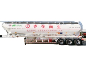 Semi-remorque citerne à farine de haute qualité à 3 essieux, 40/50 m³, pour le transport de farine/poudre en vrac, capacité de charge supérieure à 30000 kg, Rhinox - Product Image 1