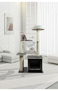 Fabricant en gros de grattoir d'<span class=keywords><strong>arbre</strong></span> à <span class=keywords><strong>chat</strong></span> noir et blanc de luxe avec capsule spatiale - Product Image 5