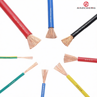 Fil de cuivre flexible Haocheng BVR 1,5/2,5/4/6 mm, isolation PVC 750 V IP40 pour câblage de bâtiment et construction