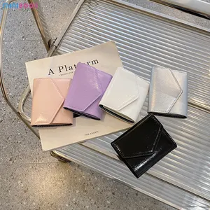 Fashion Cheap Women Coin Purse Leather Card Wallet Holders Card Holder Three Fold Short Wallet For Women