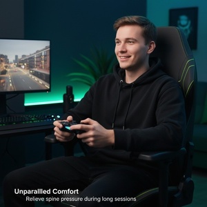 <span class=keywords><strong>Silla</strong></span> Giratoria <span class=keywords><strong>Razer</strong></span> de Alta Gama para Carreras y Gaming, Ergonómica, Plegable, con Cojín de Esponja Suave, Tela, Barra de Malla y Brazos Ajustables para Computadora - Product Image 6