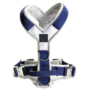 Juego de arnés de perro acolchado de espuma antideslizante de nailon personalizado de primera calidad, correa de Collar táctico para perro, hebilla de Metal de liberación rápida con mango - Product Image 2