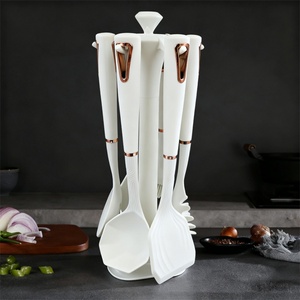 Hot Selling Kitchen Utensil Silicone Utensils Kitchenware Set PP Handle Cooking Utensils With Holder - Product Image 3