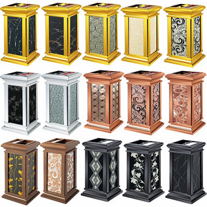 Poubelle verticale <span class=keywords><strong>de</strong></span> luxe pour hall d'hôtel, avec cendrier, pour les couloirs d'ascenseurs et la collecte des déchets - Product Image 1