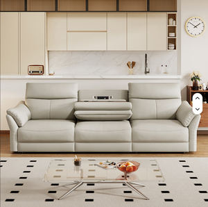 Sillón Reclinable Eléctrico Inteligente Multifuncional, Sofá Combinado de Cuero PU, Diseño Moderno, Extensible, para Sala de Estar - Product Image 3