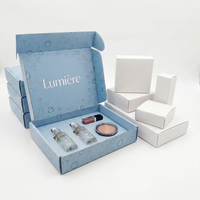 Boîte d'emballage personnalisée avec logo, design gratuit, pour produits de soin personnel, écologique, boîte d'expédition pour produits de beauté naturels, boîte à courrier en papier noir