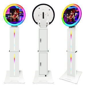American Warehouse Digital <span class=keywords><strong>Selfie</strong></span> 10.2 12.1 pouces Support Lcd Shell Roaming Pro Rotating Oval iPad Photo Booth Machine - Product Image 6