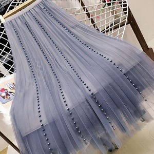 Y2K Koreanischer Stil Mode Harajuku Langer Rock Herbst Frühling A-Linie Vintage Schwarz Rosa Hohe Taille Midi Maxi Rock - Product Image 4