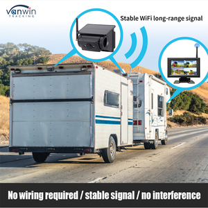 1080P 7 pulgadas inalámbrico IPS pantalla coche <span class=keywords><strong>Monitor</strong></span> Kit 4 cámaras Fácil instalación vista nocturna BSD sistema de seguridad impermeable coche marcha atrás - Product Image 4