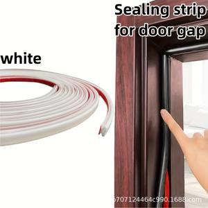 Tira de sellado de silicona marrón en forma de D, autoadhesiva, para marco de puerta y ventana, insonorizada y resistente a la intemperie - Product Image 4