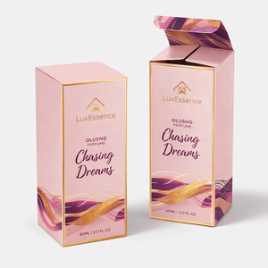 Caja de Perfume Personalizada de Lujo, Estilo Cartón Rígido Plegable con Logotipo en Relieve y Lámina Dorada para Empaquetado Personalizado de Venta al por Menor - Product Image 1