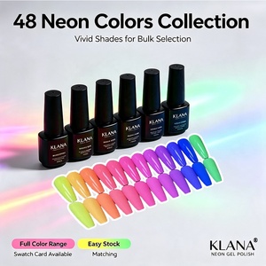 Wholesale Neon Macaron Gel Nail Polish With Color Chart UV LED Bright Candy Solid Gel Nail Art Gel For Nail Salon Business 15ML - Product Image 1
