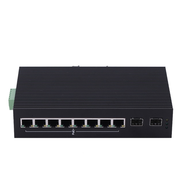 InMax Manufacturer 8 PoE Ports 10 Port Gigabit Industrial Poe Switch