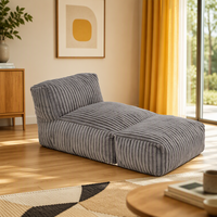 Fauteuil pouf monoplace confortable en mousse à mémoire de forme haute densité, idéal pour appartement, canapé inclinable compressé pour hôtel, vente en gros