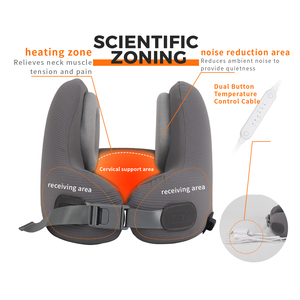 새로운 도착 기능성 U 자형 소음 감소 온열 목 베개 사무실 차 가정용 인체 공학적 메모리 폼 목 베개 - Product Image 4