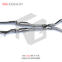 Échappement ING Car Catback RCF en acier inoxydable avec commande de soupape SS304 pour Lexus RCF 2014 et plus, pièces de performance automobile