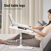 Table de lit pour ordinateur portable, plateau de lit, table à dessin, support d'ordinateur portable pour lit et canapé, support d'ordinateur portable pliable, support de livre portable et rangement de tiroir