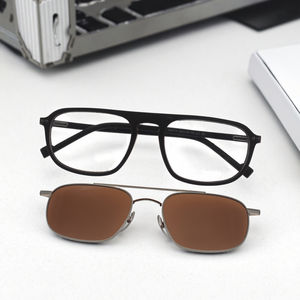 نظارات شمسية بتصميم جديد UV400 للرجال نظارات شمسية عصرية عتيقة للنساء نظارات بمشبك مستقطبة مشبك مربع على النظارات - Product Image 4