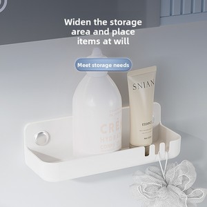 Estante de almacenamiento de baño de plástico magnético suave para colgar en la pared y montado en la esquina estante de <span class=keywords><strong>ducha</strong></span> de almacenamiento de champú Organizador Banheiro - Product Image 4