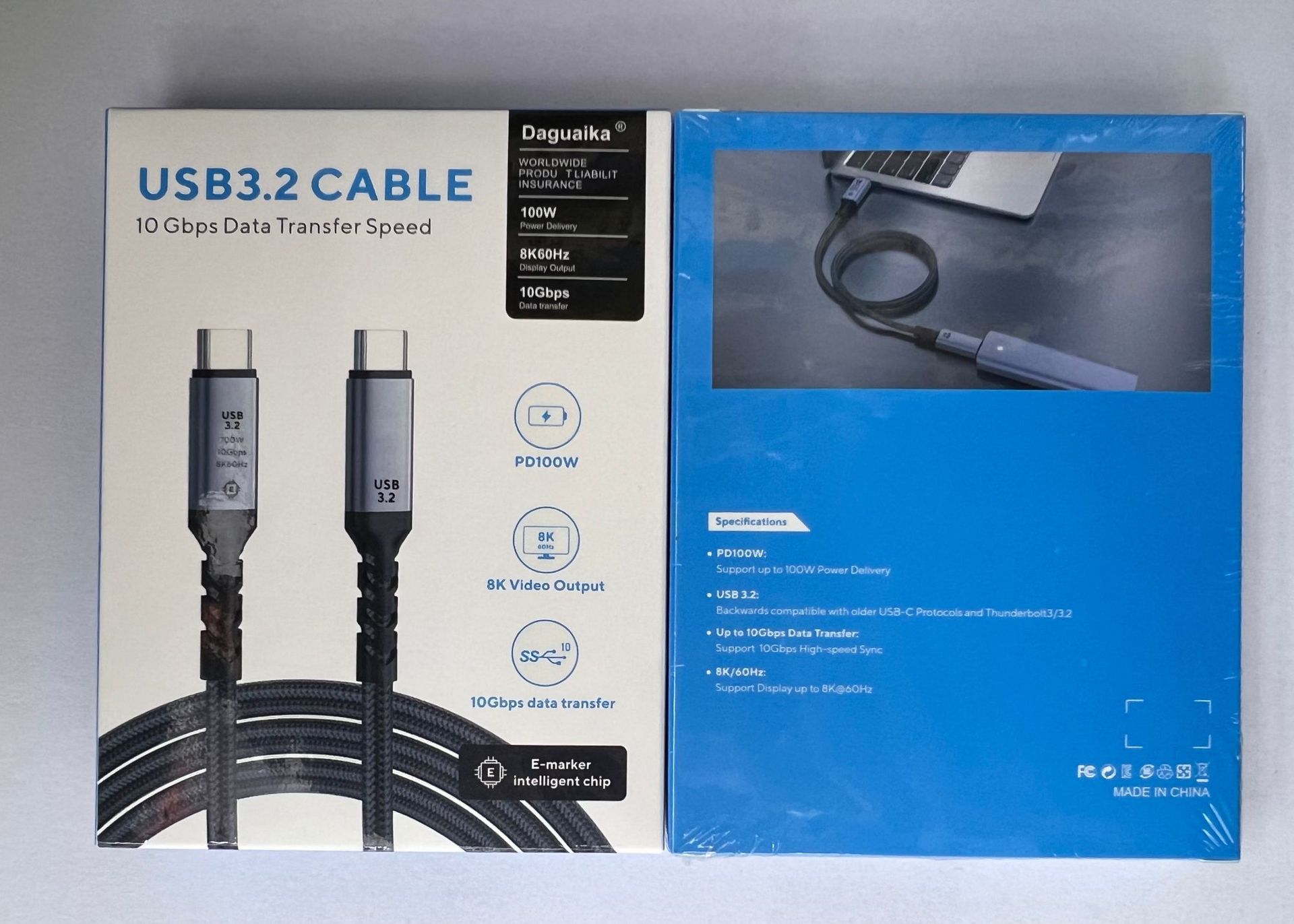 Negro - USB 3.2 100W 8K 10GB