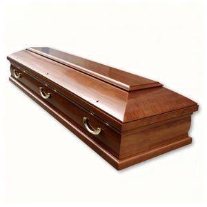अंतिम संस्कार घर की आपूर्ति यूरोपीय शैली के अनुकूल लकड़ी के ताबूत और कैसकेट 220 क्यूबिक इंच क्षमता कस्टम रंग यूरिन विकल्प - Product Image 1
