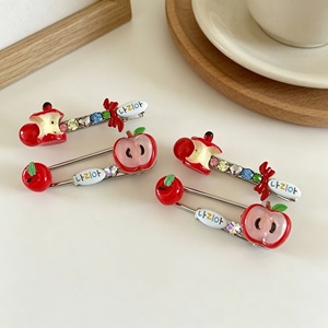 Nouvelle pince à cheveux pomme, style dessin animé, mignonne et féminine, douce et créative, pince polyvalente pour frange, pince latérale, accessoire capillaire passe-partout - Product Image 3