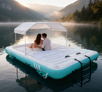 Aufblasbares PVC-Schwimm bett/Tisch im Freien, geeignet für Angeln, Kinderspiel und Schwimmbäder (Luftpumpe/Ventilator inklusive).