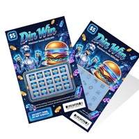 Billets de loterie à gratter personnalisés sur le thème des robots avec numéros de série, impression de cartes de loterie pour gagner de gros prix