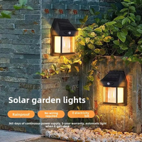 Lampe murale solaire extérieure à économie d'énergie, étanche IP65, petite lampe LED à intensité variable, lampe solaire de jardin pour cour et jardin