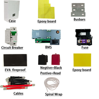 Batterie modulaire extensible Winfinova JK BMS à 16 cellules, 5 kWh, 51,2 V, 100 Ah, boîtier métallique prismatique, écran LCD, rack de batterie, 5 kg, Chine, indice de protection IP20