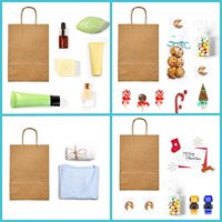 SenAng07 Sacs en papier personnalisés avec sac en papier kraft cosmétique froissé