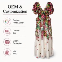 Robe longue Mori tissée écologique aux éléments naturels prononcés