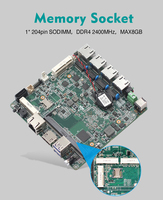 Carte mère Piesia J4125 Nano ITX 8th Gemini Lake-R TPM2.0 4 Lan 2 * USB RS485 DDR4 X86 Linux Pfsense carte mère de routeur intégré