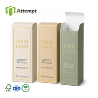 Boîte cosmétique élégante en vert sauge, emballage personnalisé en papier imprimé pour les produits d'essence, de lotion et de soin hydratant pour la peau