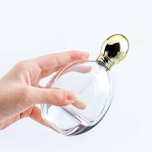 אלגנטי 50 מ "ל ריק עגול/זכוכית עם בקבוק ספריי זהב עם מכסה זהב - Product Image 3