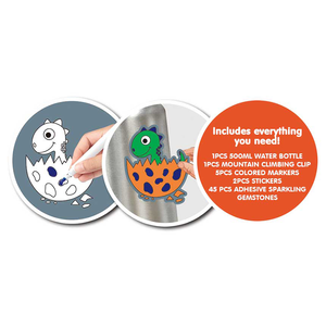 Regalo creativo para niños DIY arte y artesanía dibujo Doodle juguete DIY dinosaurio pegatina Graffiti botella de agua pintura Juguetes - Product Image 2