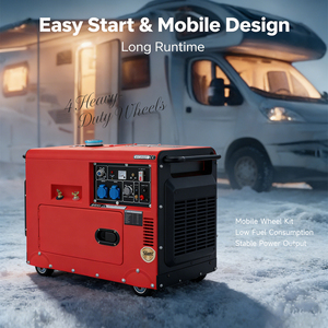 Groupe électrogène diesel silencieux Goodwind 7.5 8.5 9.5 kW, 50 Hz, triphasé, conception compacte pour petites entreprises et foyers - Product Image 1
