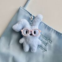 Porte-clés Lapin Kawaii en Coton Doux, Adorable Peluche Moelleuse pour Sac à Dos, 10cm, Unisexe, Idéal pour Fêtes