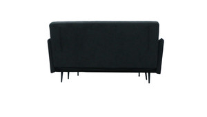 <b>Black</b> Fabric Modern Convertible Loveseat Sleeper <b>Sofa</b> <b>Bed</b> with Pillows for Living Room - Product Image 5