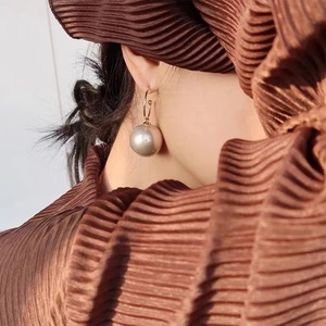 Bijoux de mode pour femmes Grandes boucles <span class=keywords><strong>d</strong></span>'oreilles en perles Boucles <span class=keywords><strong>d</strong></span>'oreilles en forme de <span class=keywords><strong>boule</strong></span> en or <span class=keywords><strong>avec</strong></span> <span class=keywords><strong>fermoir</strong></span> anti-allergie (20mm) - Product Image 5
